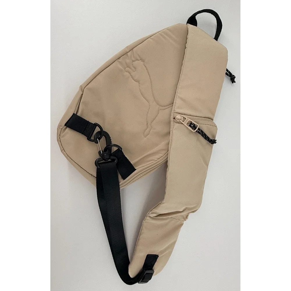 Puma Sling Bag Beige Crossbody Backpack Small‎ Travel Sport Chest Bag Zip